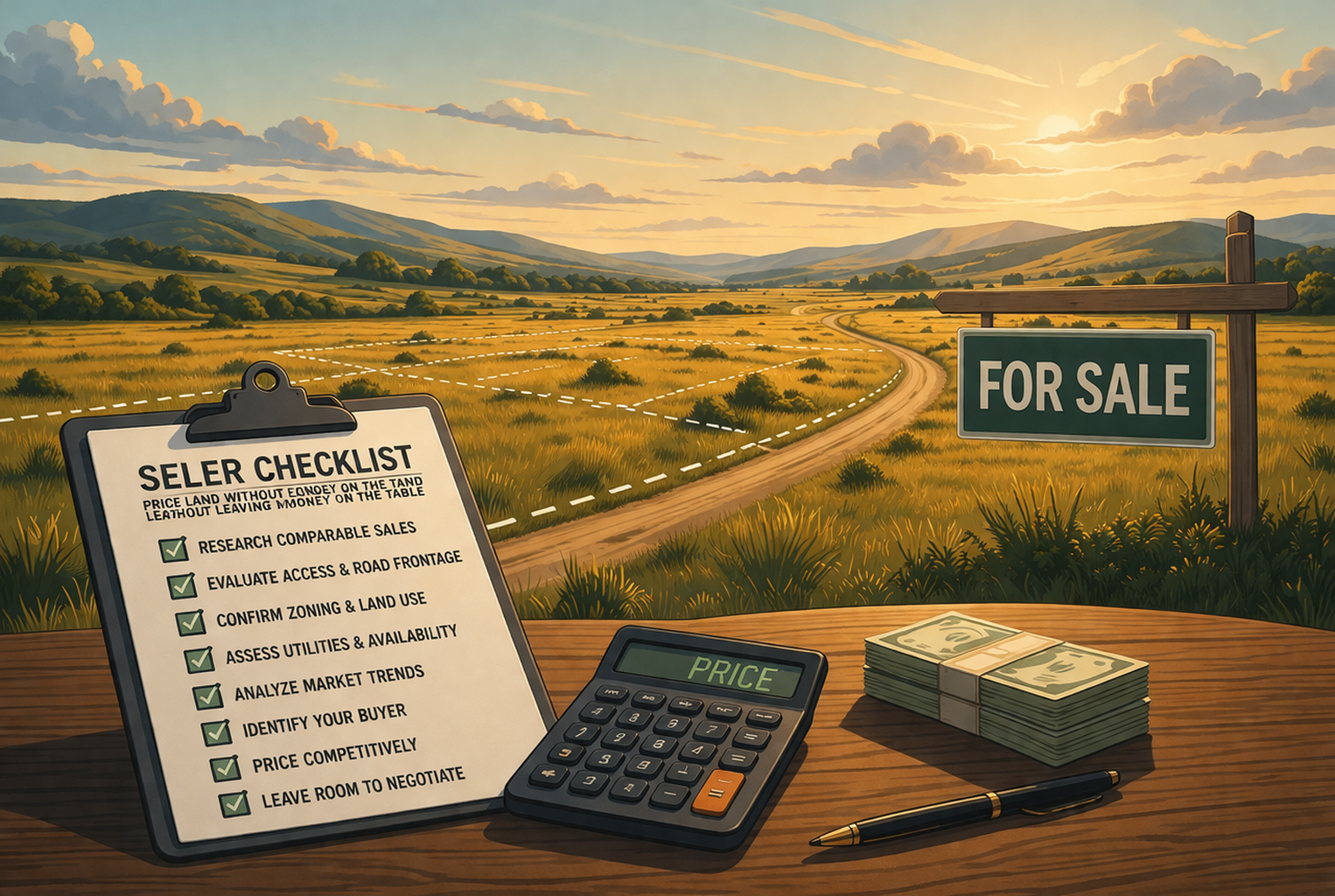 A Seller Checklist for Pricing Land Without Leaving Money on the Table